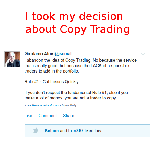I took my decision about Copy Trading