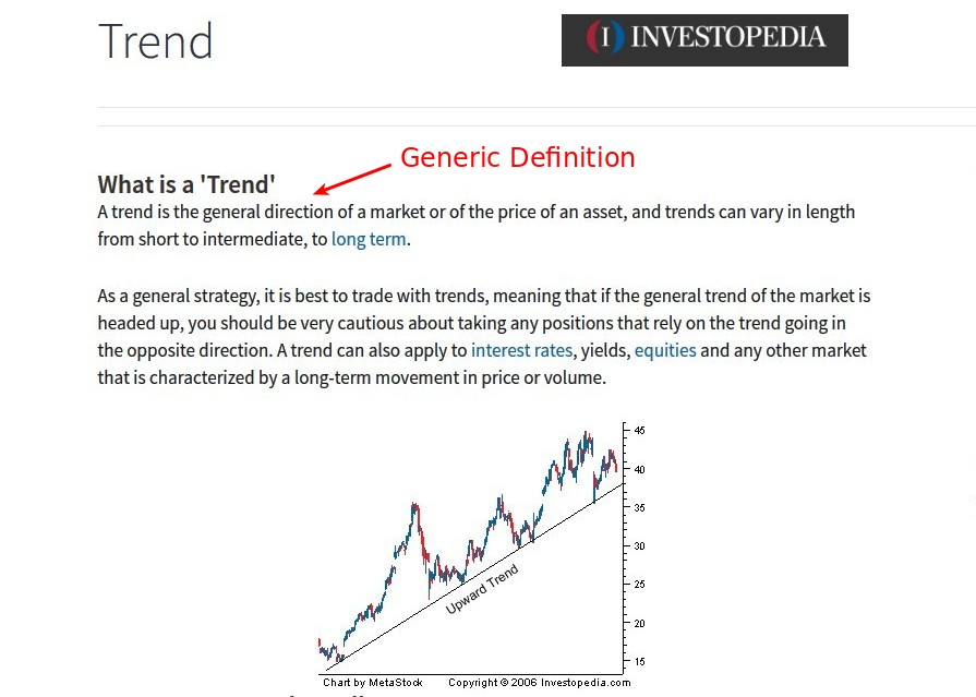 Tricks to learn Currency Trading - Investopedia Generic Definition of Trend